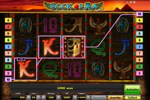 Spiel Bildschirm Book of Ra
